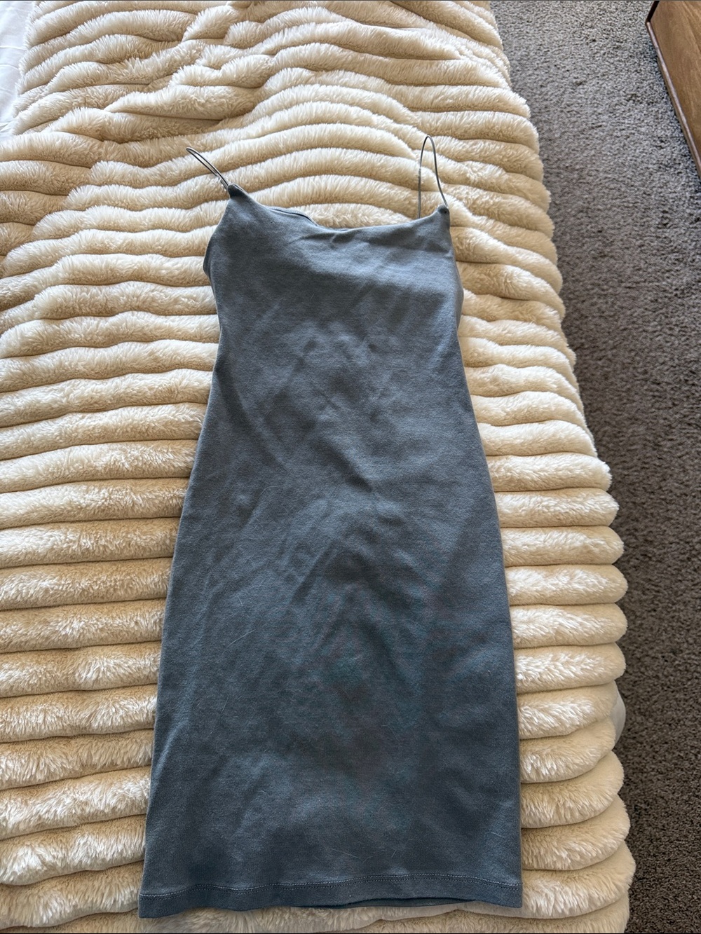 Pull&Bear Charcoal Gray Midi Slip Dress